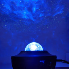 LED Προτζέκτορας Περιστρεφόμενο Φωτορυθμικό Αστεριών Δωματίου με Ηχείο Βluetooth 6W
